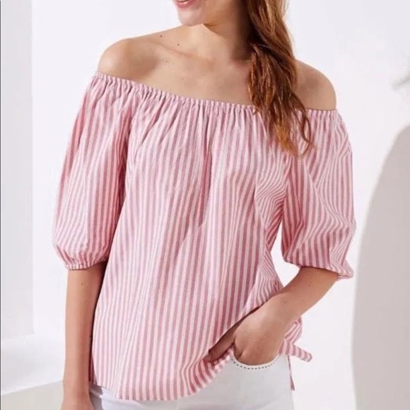 LOFT Tops - LOFT Striped Off Shoulder Top